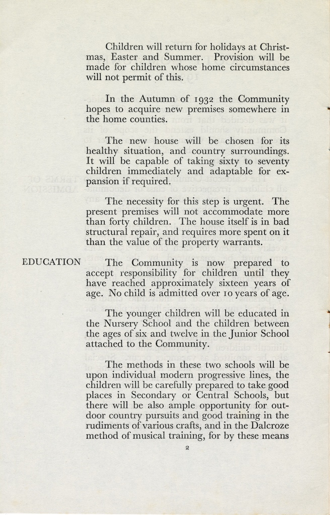 caldecott community a forecast 1932 2