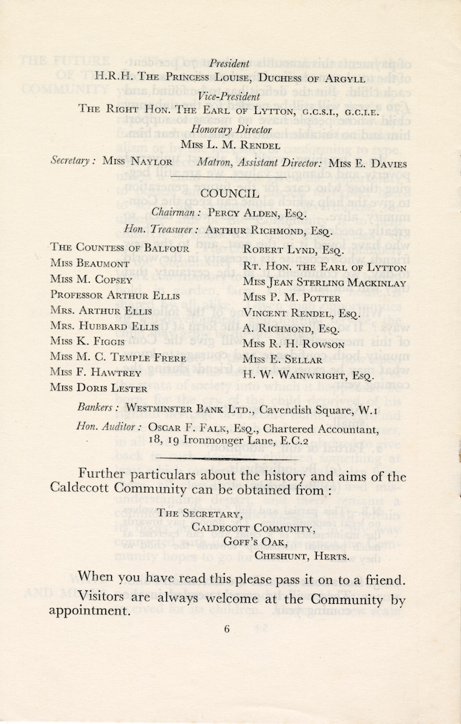 caldecott community a forecast 1932 6