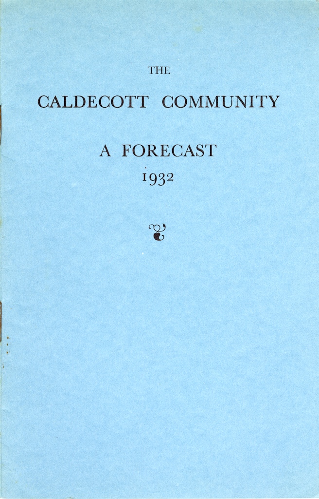 caldecott community a forecast 1932 front cover