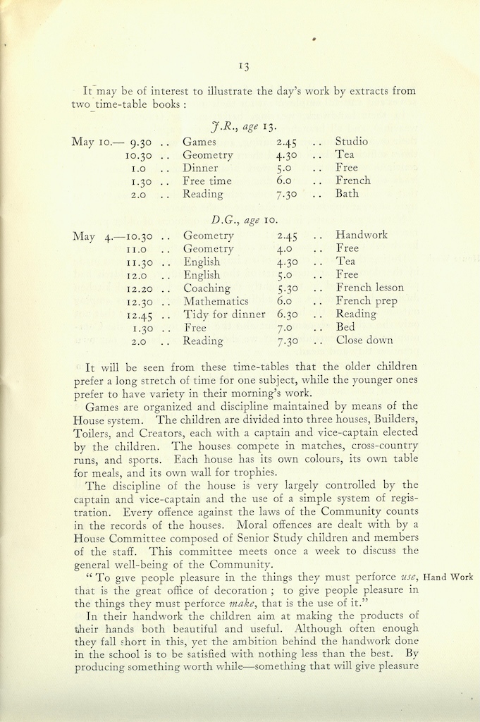 Caldecott Community 10th Annual Report, 1920-1923, page 13