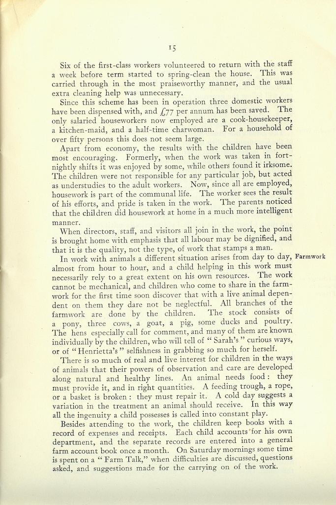 Caldecott Community 10th Annual Report, 1920-1923, page 15
