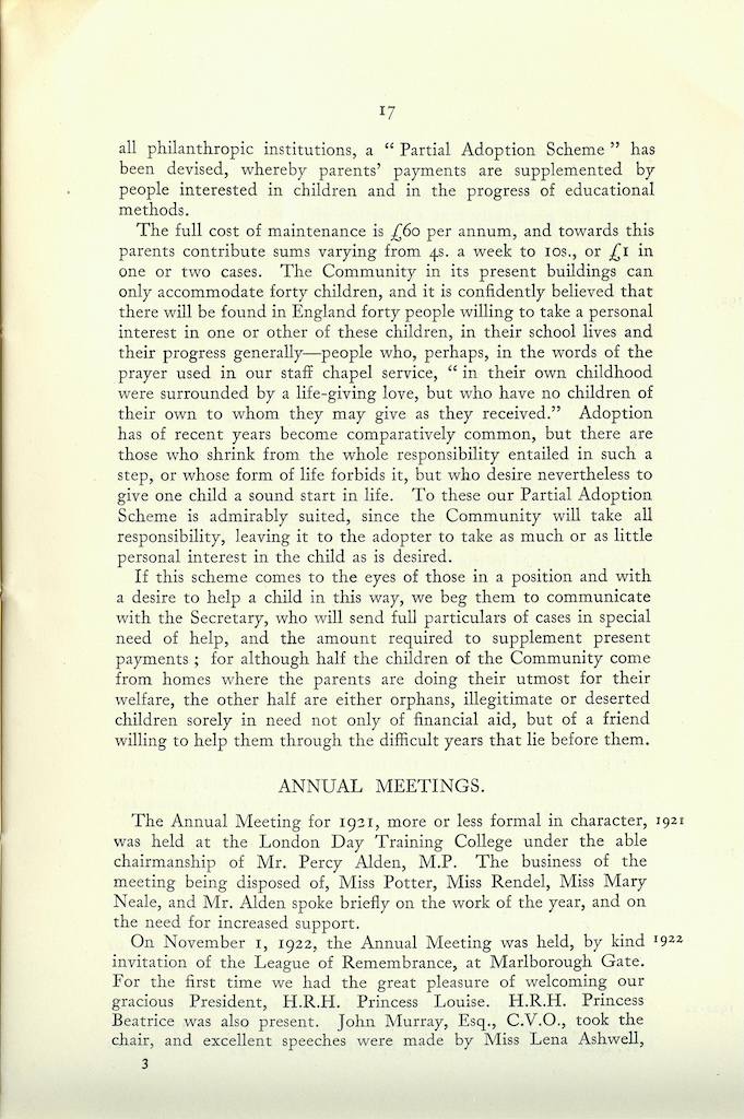 Caldecott Community 10th Annual Report, 1920-1923, page 17