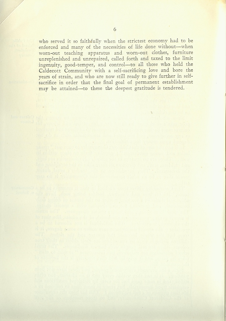 Caldecott Community 10th Annual Report, 1920-1923, page 6