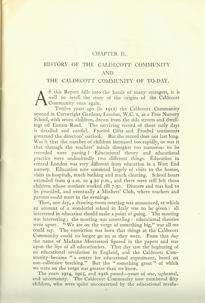 Caldecott Community 10th Annual Report, 1920-1923, page 7