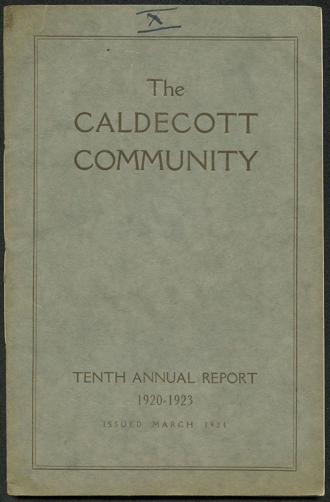 caldecott 10th annual report 1920 1923 front cover