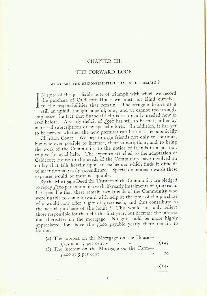 Caldecott Community 11th Annual Report, 1923-1924, page 10