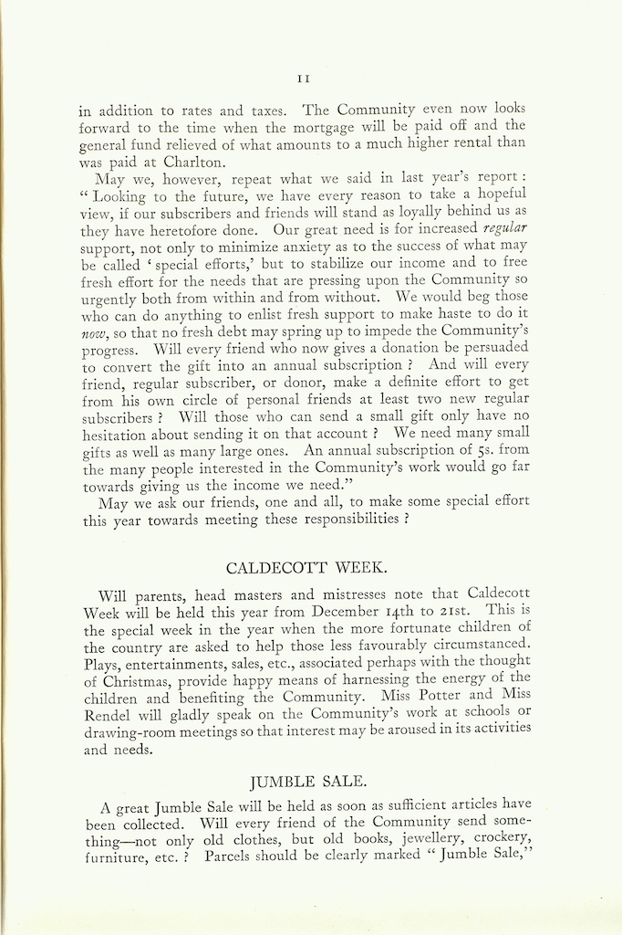 Caldecott Community 11th Annual Report, 1923-1924, page 11