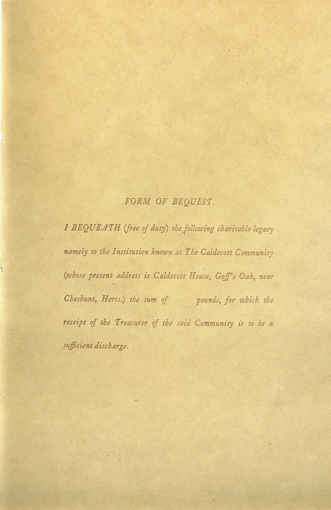 Caldecott Community 11th Annual Report, 1923-1924, inside back cover