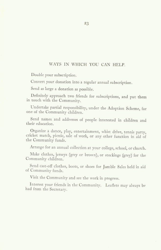 Caldecott Community 12th Annual Report, 1924-1925, page 23