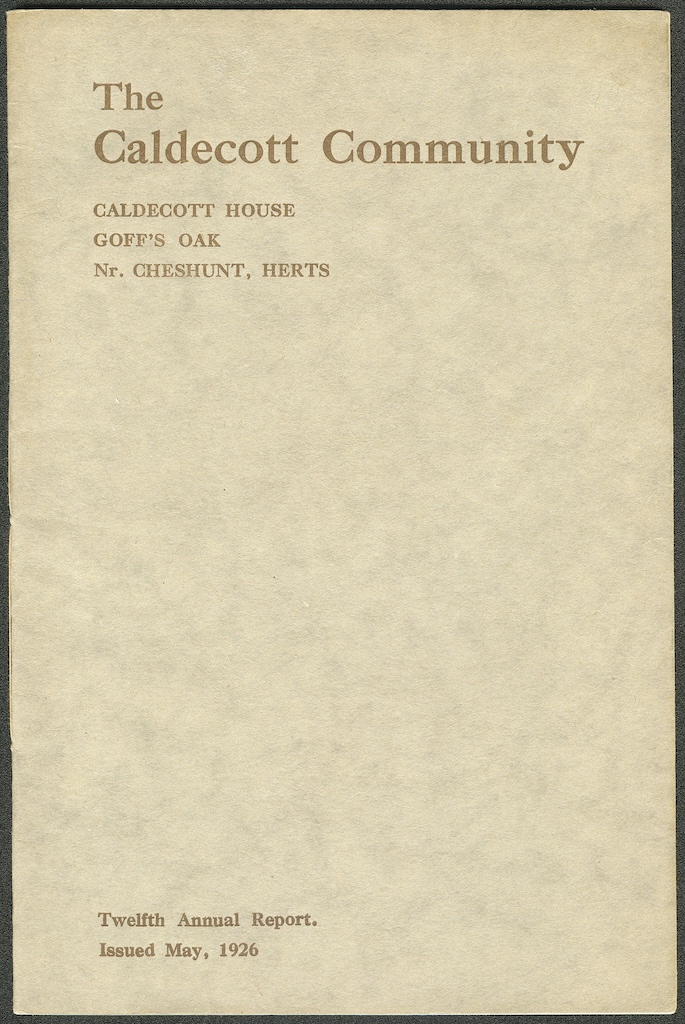 caldecott 12th annual report 1924 1925 front cover