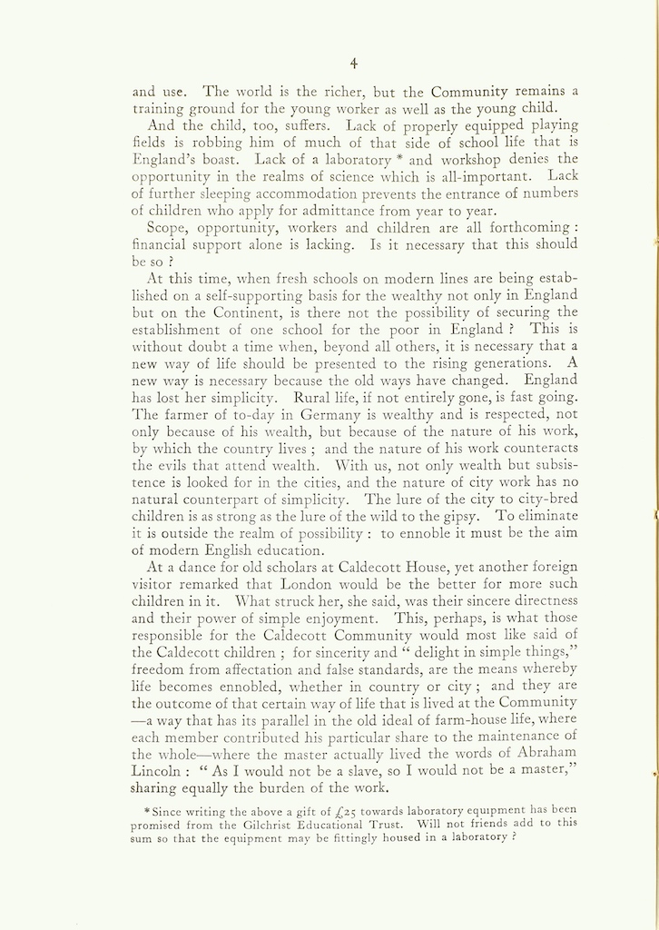 Caldecott Community 13th Annual Report, 1925-1926, page 4