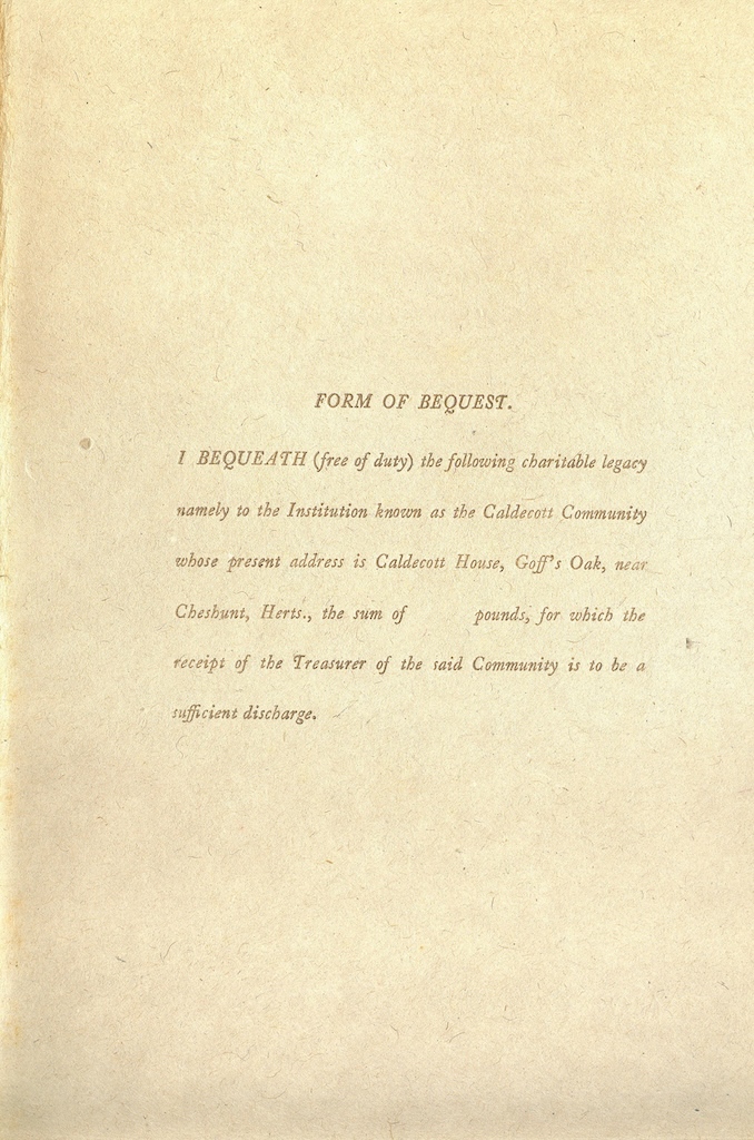 Caldecott Community 13th Annual Report, 1925-1926, inside back cover