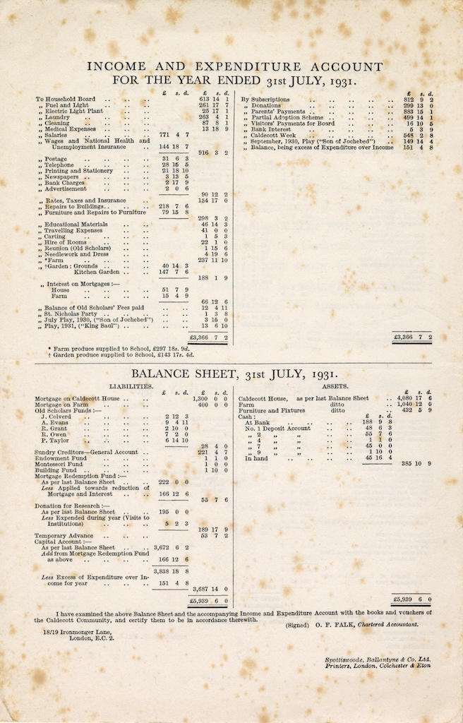 caldecott 16th annual report 1930 1931 8