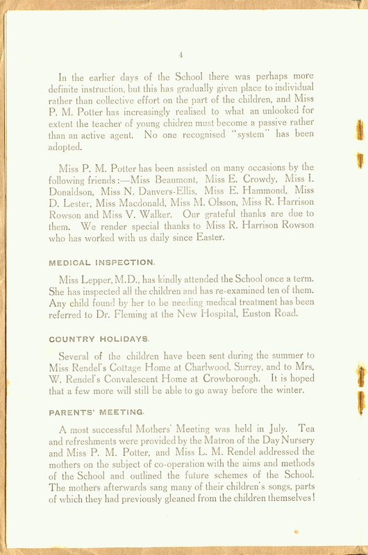 Caldecott Community 1st annual report 1911-1912 p4