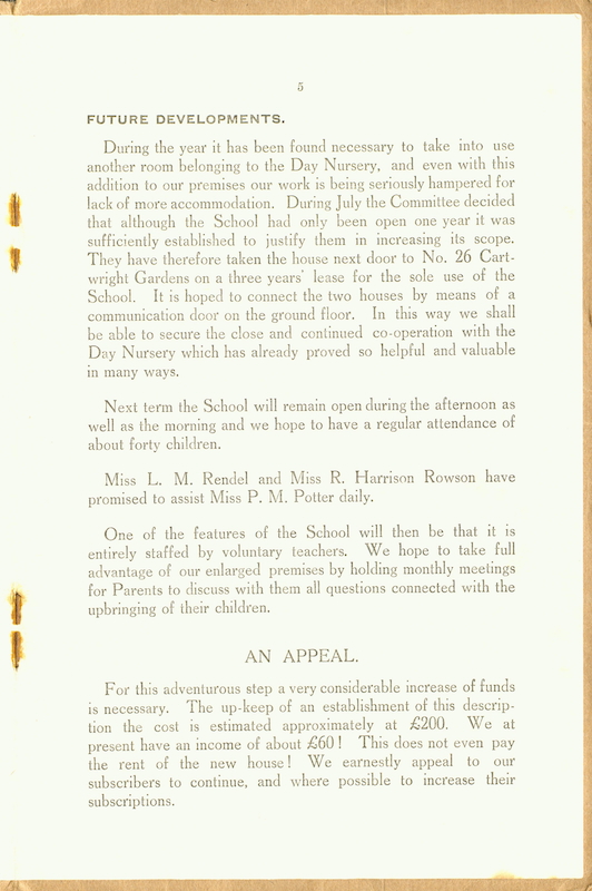 Caldecott Community 1st annual report 1911-1912 p5