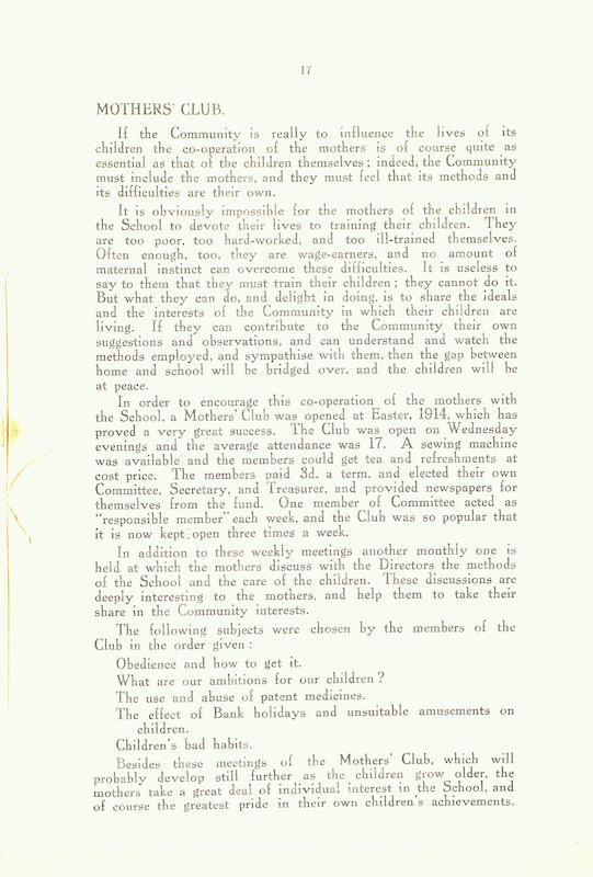 The Caldecott Community 3rd annual report 1913-1914 p17