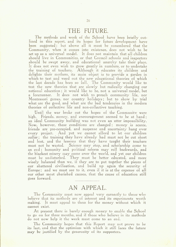 The Caldecott Community 3rd annual report 1913-1914 p20