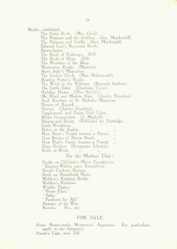 The Caldecott Community 3rd annual report 1913-1914 p24