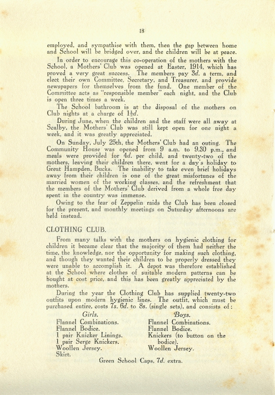 caldecott community 4th annual report 1914 1915 18