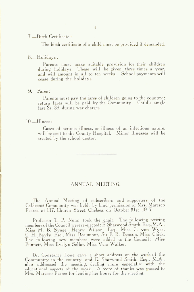 caldecott community 6th annual report 1916 1917 p05