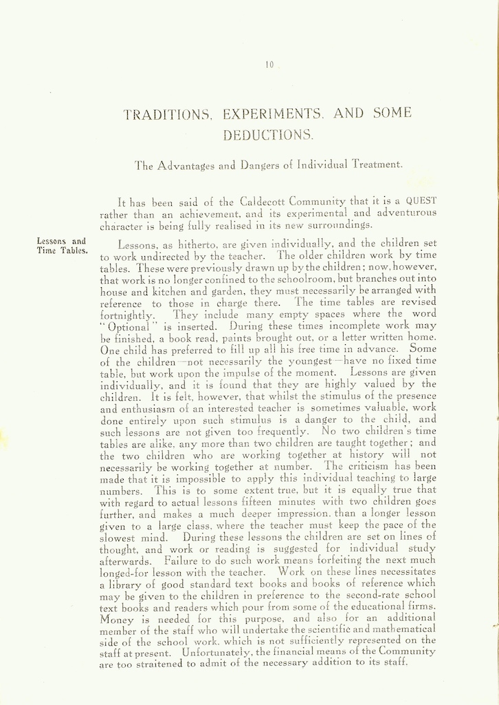 caldecott community 6th annual report 1916 1917 p10