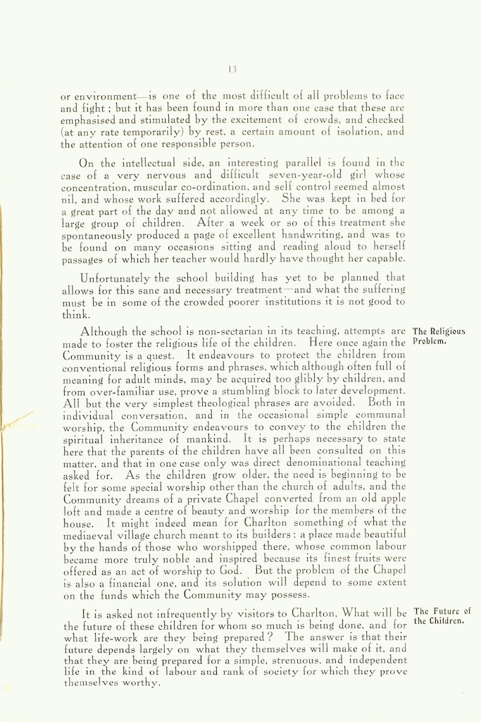 caldecott community 6th annual report 1916 1917 p13