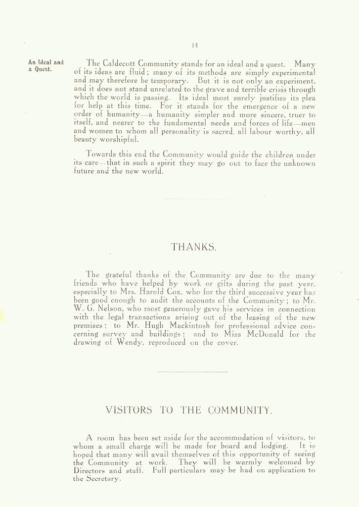 caldecott community 6th annual report 1916 1917 p14