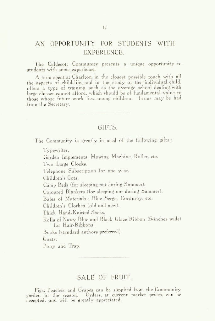 caldecott community 6th annual report 1916 1917 p15