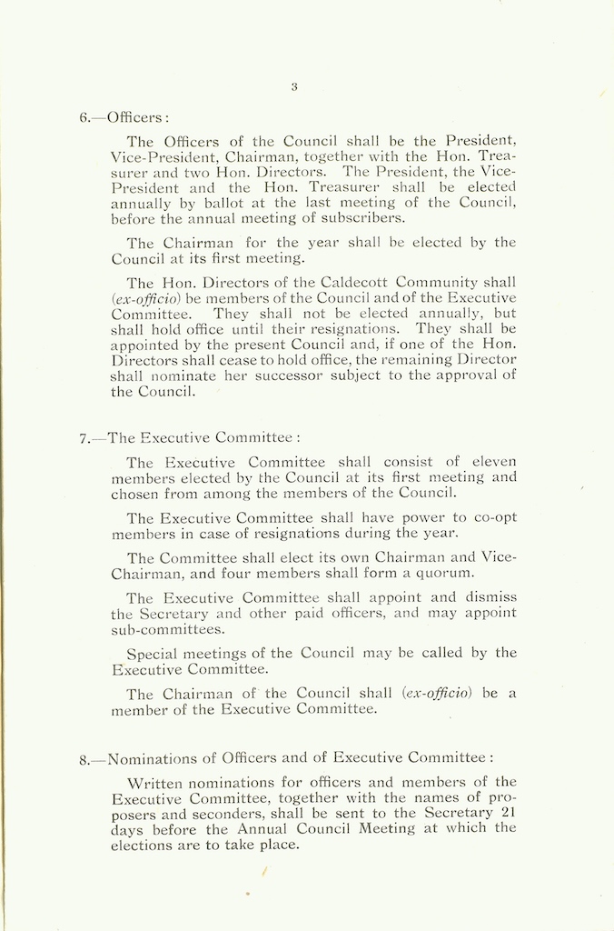 Caldecott Community 7th Annual Report 1917-1918 (issued March 1919), page 3