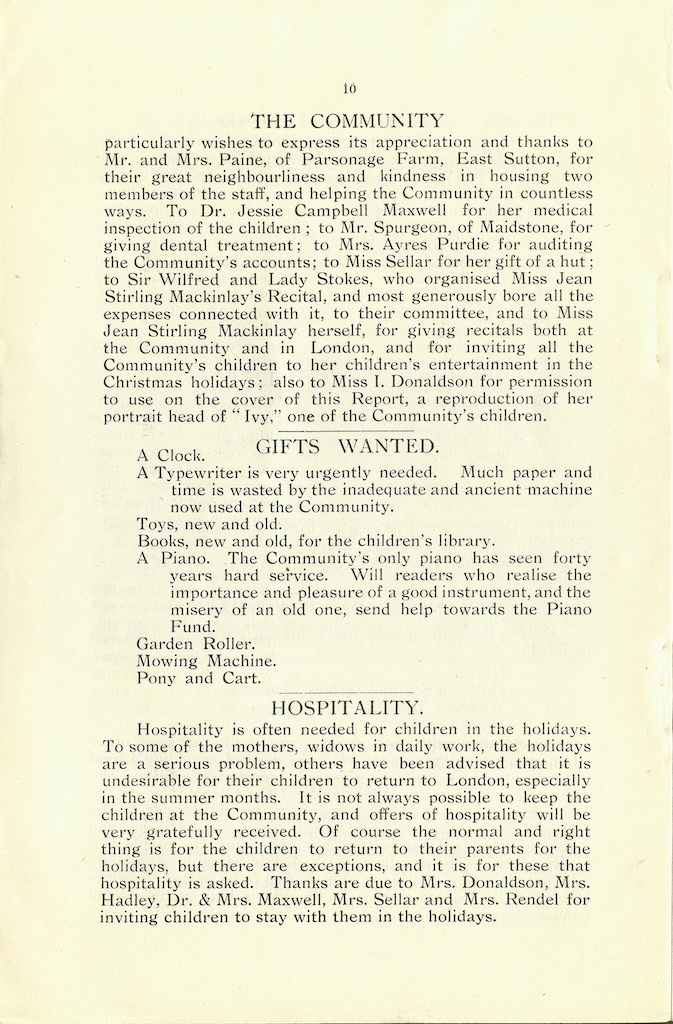 Caldecott Community 8th Annual Report, 1918 1919, issued March 2020, page 10