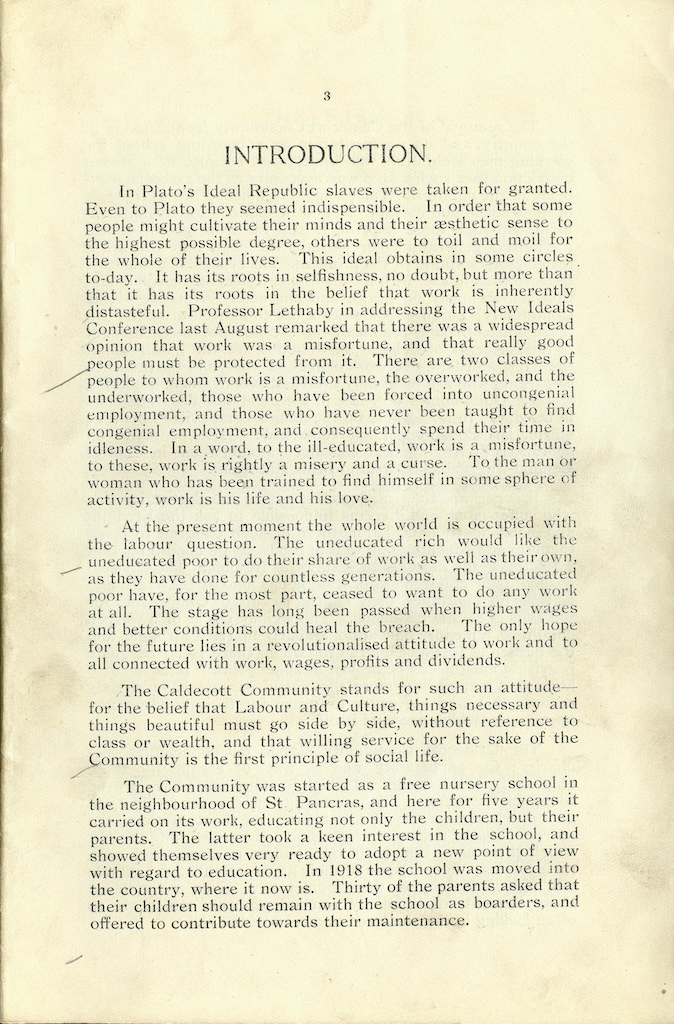 Caldecott Community 8th Annual Report, 1918 1919, issued March 2020, page 3