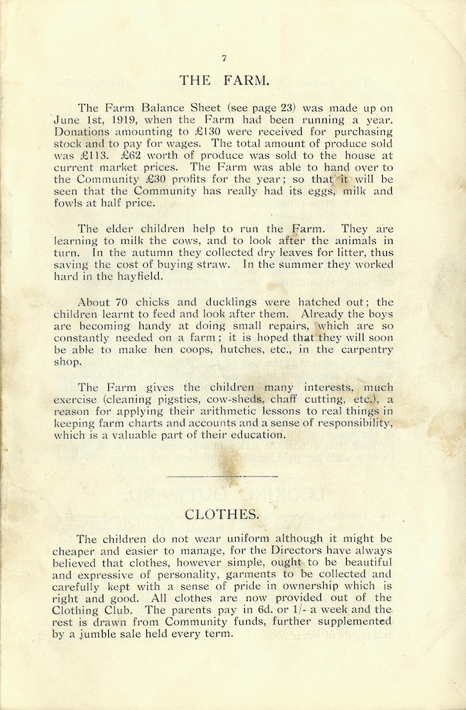 Caldecott Community 8th Annual Report, 1918 1919, issued March 2020, page 7