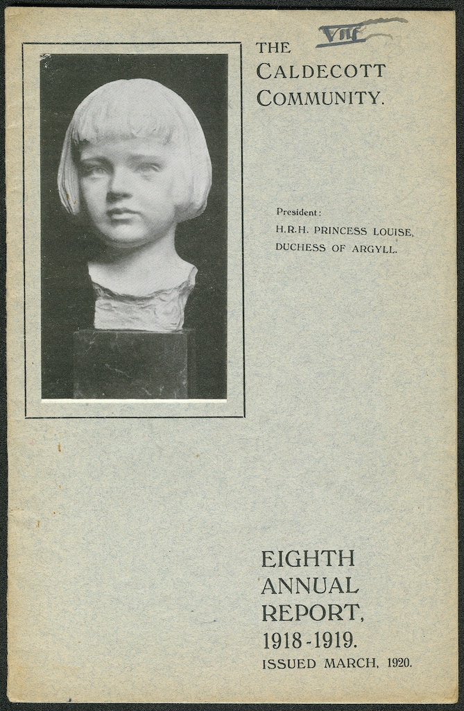 Caldecott Community 8th Annual Report, 1918 1919, issued March 2020, front cover