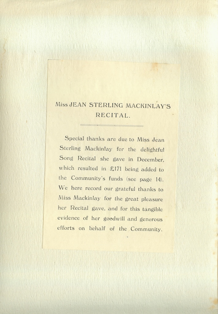 Caldecott Community 9th Annual Report, 1919-1920, page ii