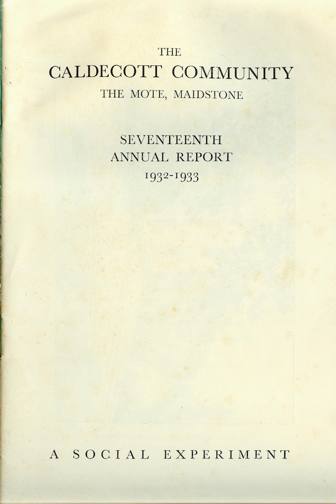 17th Annual Report, 1932-1933, page 1