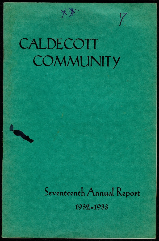 caldecott annual report 1932 1933 cover
