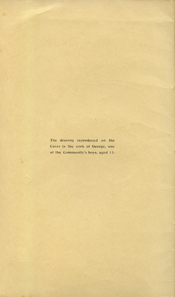 New Foundations, 1921, inside front cover