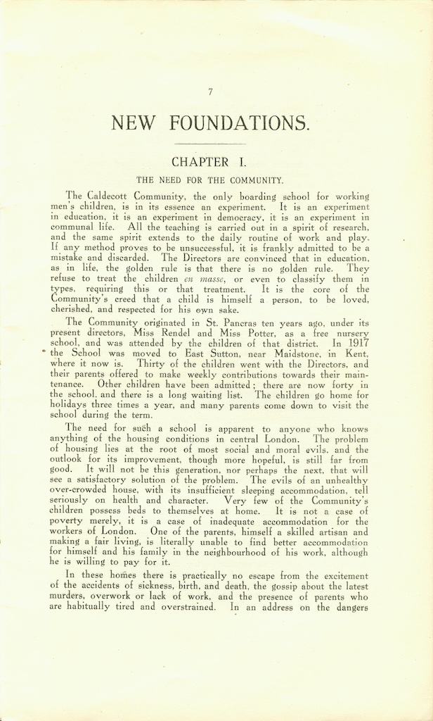 New Foundations, 1921, page 7