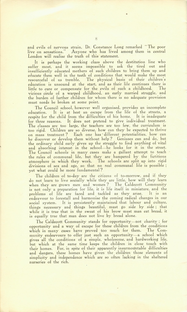 New Foundations, 1921, page 8