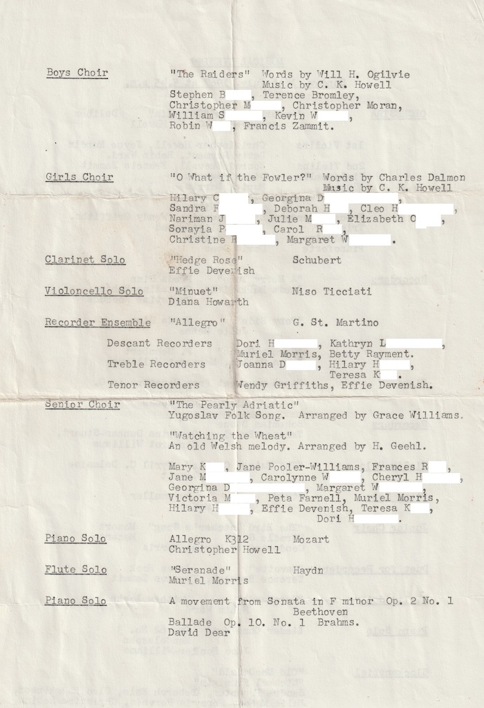 1967.07.16 musical evening programme page 2