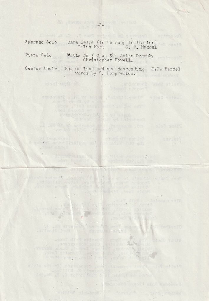 1968.03.24 musical evening programme page 2