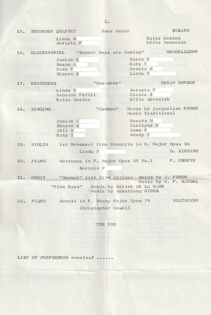 1973.07.22 musical evening programme page 2