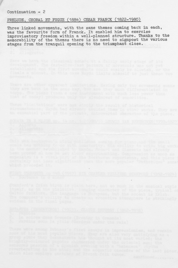 Piano recital programme 12.07.81 page 2