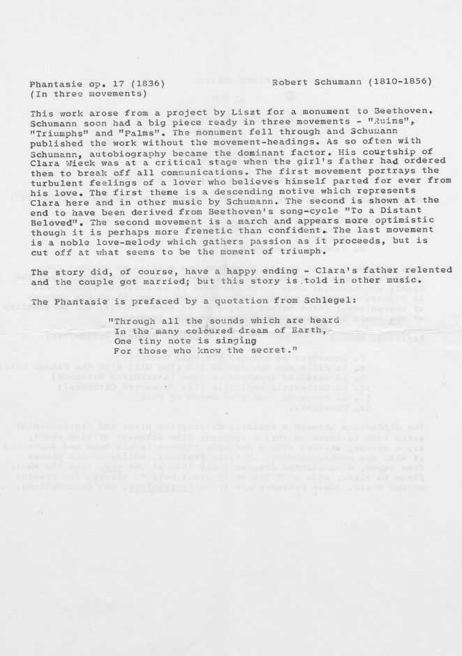 Piano recital programme 18.07.82 page 2